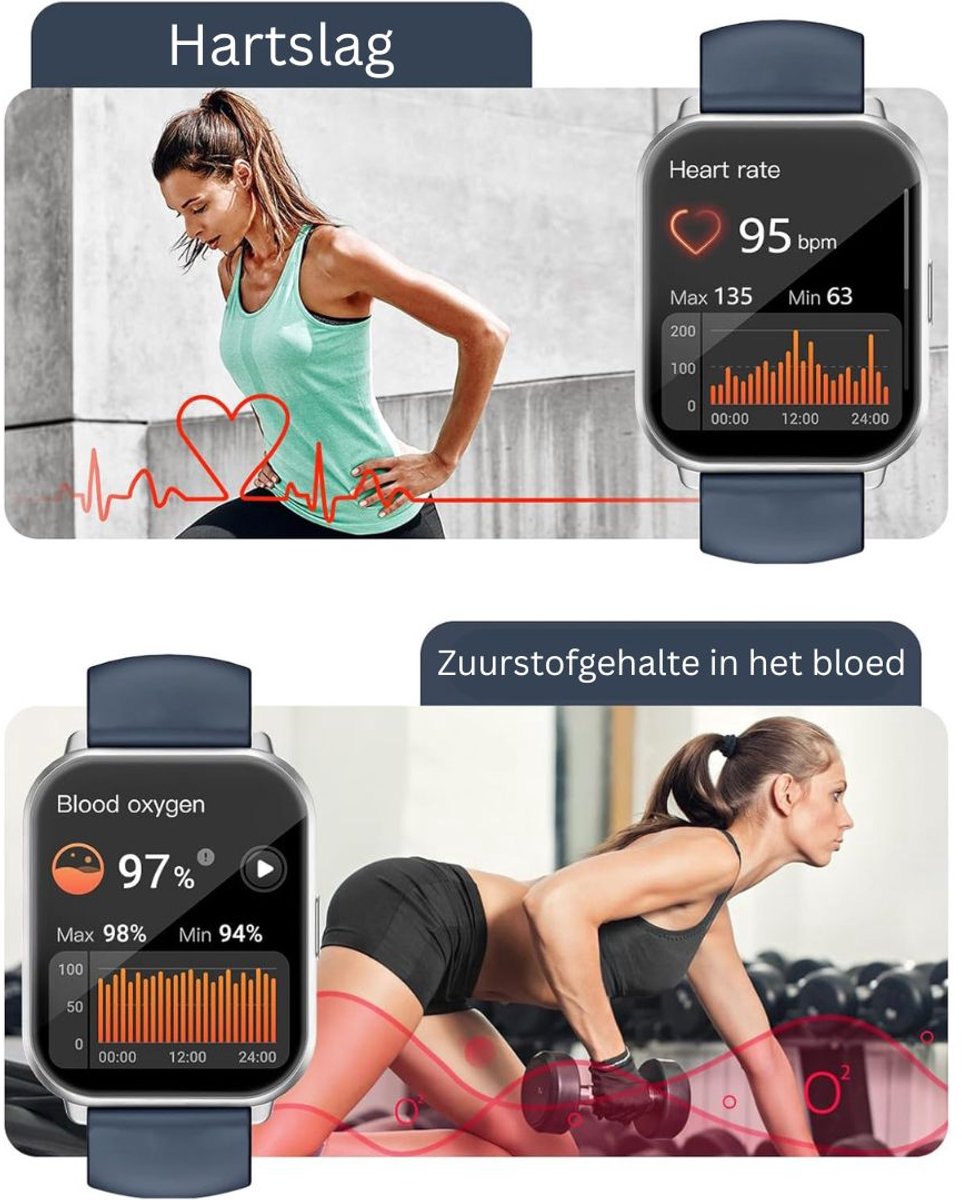 CLVP Sporthorloge Smartwatch Blauw