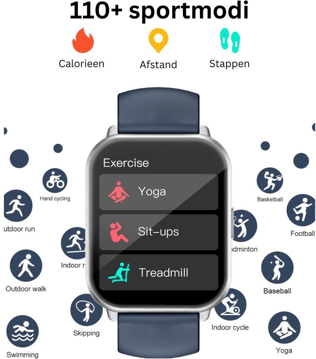 CLVP Sporthorloge Smartwatch Blauw