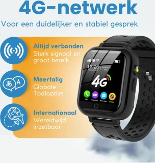 CosmoToys Smartwatch Kinderen 4G GPS Zwart
