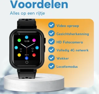 CosmoToys Smartwatch Kinderen 4G GPS Zwart