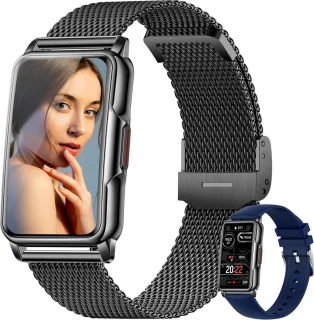 Dames Fitness Smartwatch met 2 Banden - Android & iOS