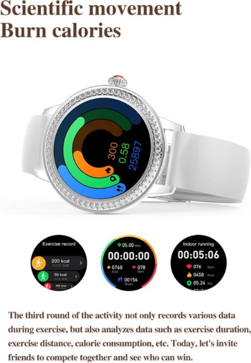 Dames Smartwatch 1.26'' HD 2025 Bluetooth Fitness Horloge
