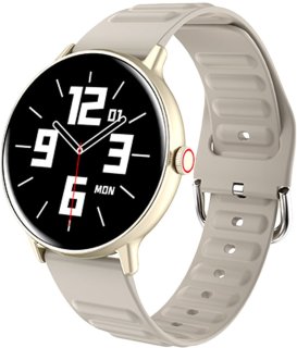 Dames Smartwatch 1,43 inch Beige - Geschikt voor Android en iOS