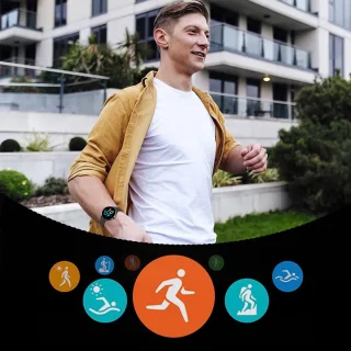 Dames smartwatch zwart 1,43 inch voor Android en iOS