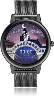 Darenci Feather Pro Smartwatch zwart staal
