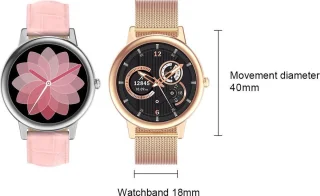 Darenci Feather Pro Smartwatch zwart staal