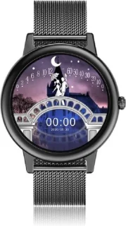 Darenci Feather Pro Smartwatch zwart staal