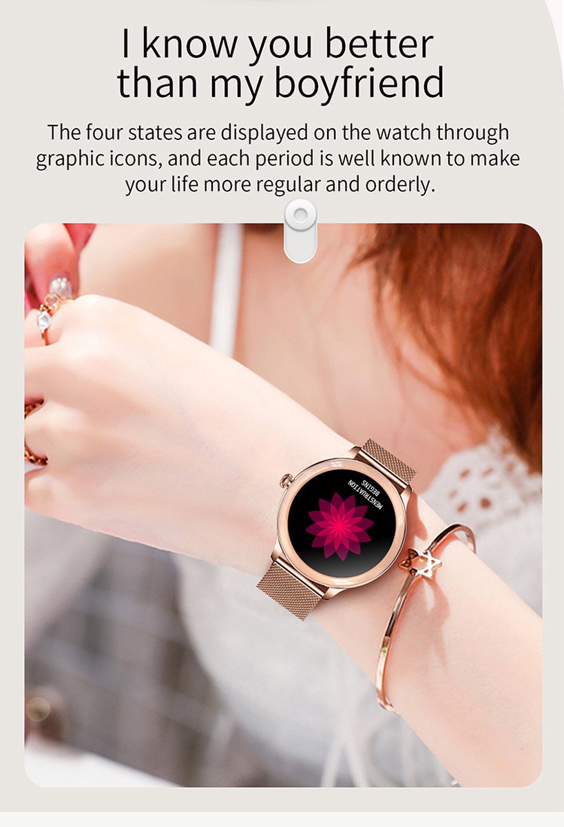 Darenci Flair Pro Smartwatch Zwart Met Extra Bandje