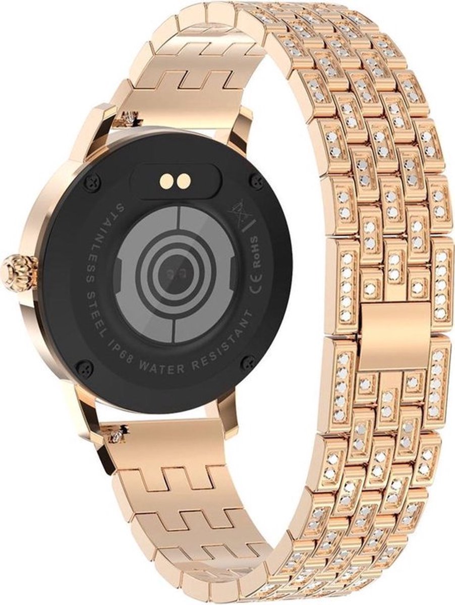 Darenci LustreFit Luxe Smartwatch Roségoud Stalen Band