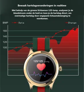 Darenci Majestic Smartwatch Rood/Zwart