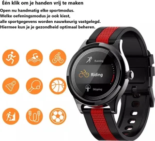 Darenci Majestic Smartwatch Zwart-Grijs/Zilver