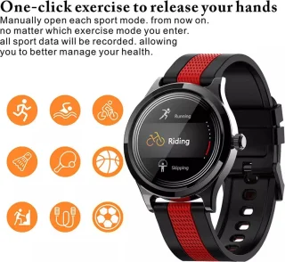 Darenci Majestic Smartwatch Zwart/Grijs
