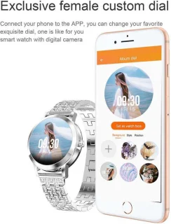 Darenci Me Shine Pro Smartwatch Roségoud Stalen Band