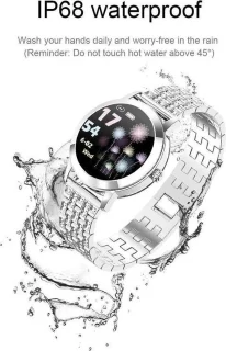 Darenci Me Shine Pro Smartwatch Roségoud Stalen Band