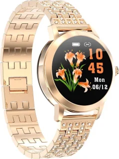 Darenci Me Shine Pro Smartwatch Roségoud Stalen Band