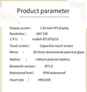 Darenci Me Shine Pro Smartwatch Roségoud Stalen Band