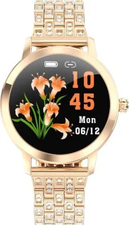 Darenci Me Shine Pro Smartwatch Roségoud Stalen Band