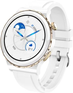 Darenci Snow Fit Smartwatch Heren Wit/Goud