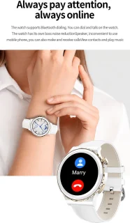 Darenci Snow Fit Smartwatch Heren Wit/Zilver