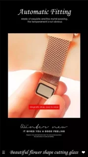 Darenci Sparkle Pro Smartwatch Blauw Stalen Band