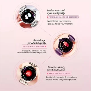 Darenci Sparkle Pro Smartwatch Blauw Stalen Band