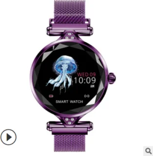 Darenci Sparkle Pro Smartwatch paars staal