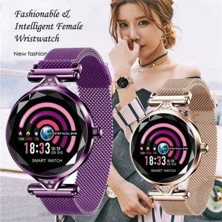 Darenci Sparkle Pro Smartwatch paars staal