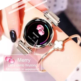 Darenci Sparkle Pro Smartwatch paars staal