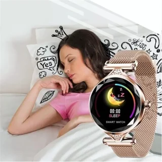 Darenci Sparkle Pro Smartwatch Stalen Band Zilver