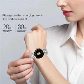 Darenci Sparkle Pro Smartwatch Stalen Band Zilver