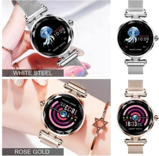 Darenci Sparkle Pro Smartwatch Stalen Band Zilver