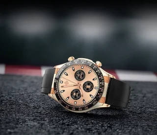 Darenci Superior Pro Smartwatch Heren Roségoud Bruin