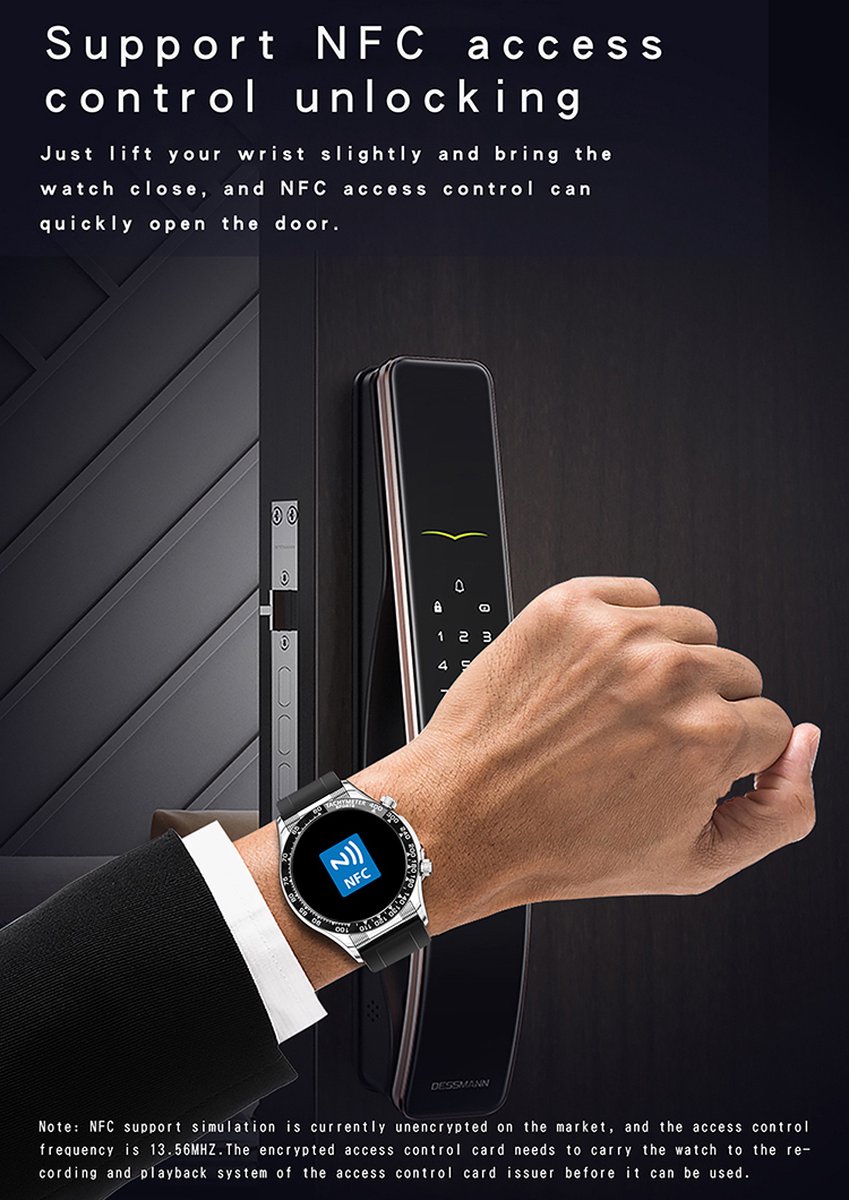 Darenci Superior Pro Smartwatch Heren Roségoud Stalen Band