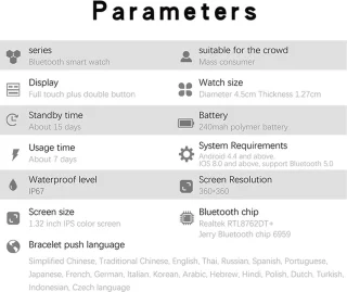 Darenci Superior Pro Smartwatch Heren Zilver/Zwart