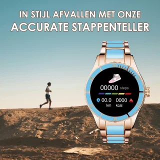 Darenci Timeless Smartwatch Blauw