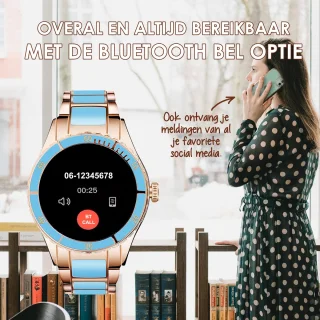 Darenci Timeless Smartwatch Blauw
