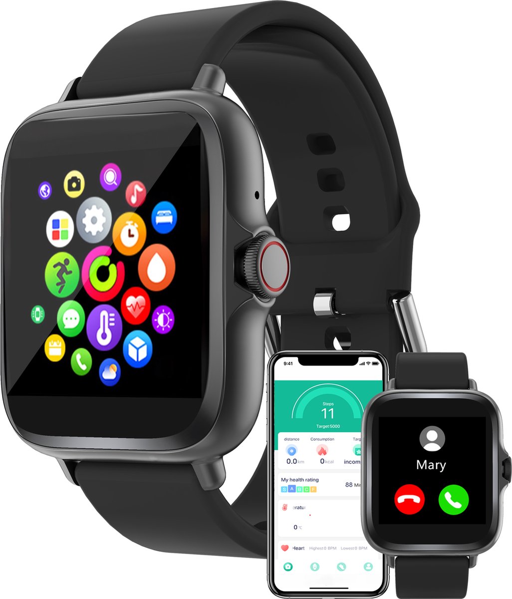 De Denver Smartwatch SWC156 Zwart voor Dames & Heren in één oogopslag