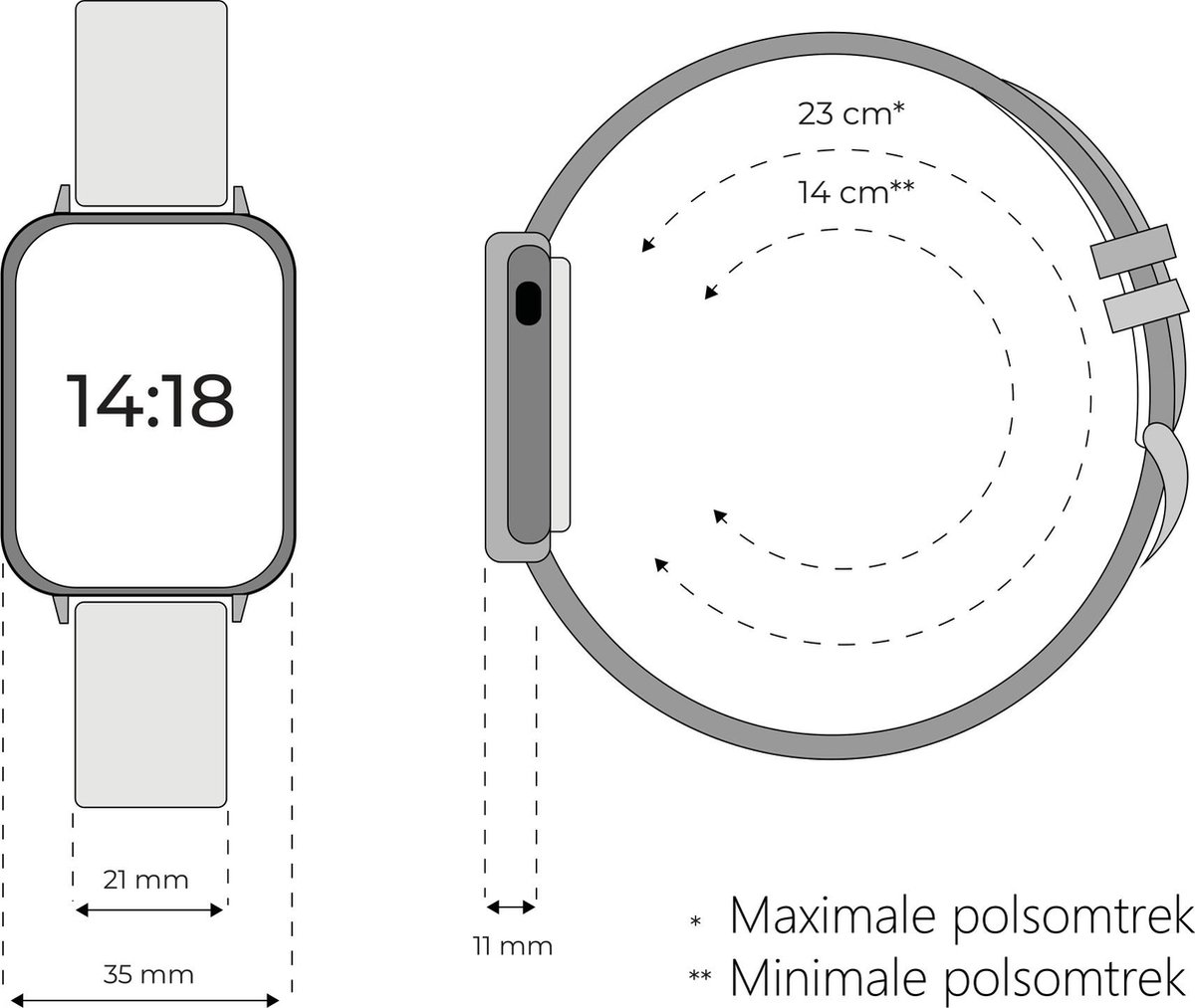 Denver SW164 Smartwatch Wit