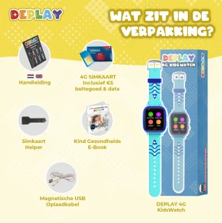 DEPLAY 4G KidsWatch GPS Horloge Blauw