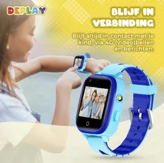 DEPLAY 4G KidsWatch GPS Horloge Blauw