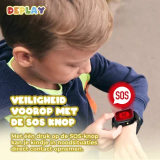 DEPLAY 4G KidsWatch GPS Kinder Smartwatch Zwart