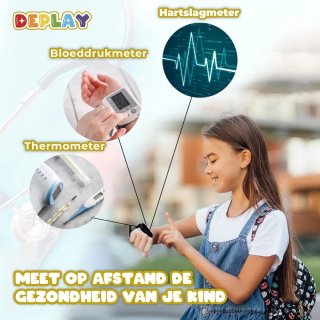 DEPLAY 4G KidsWatch GPS Kinder Smartwatch Zwart