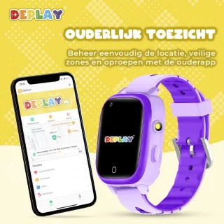 DEPLAY 4G KidsWatch GPS Smartwatch Paars