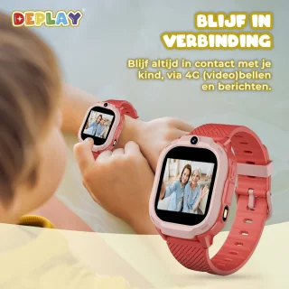 DEPLAY KidsWatch Explorer 4G - Kinder Smartwatch (4-8 jaar) - Rood