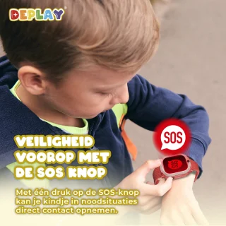 DEPLAY KidsWatch Explorer 4G - Kinder Smartwatch (4-8 jaar) - Rood