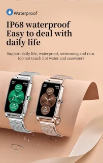 DrPhone Ai Hydro2 Dames Smartwatch Roségoud