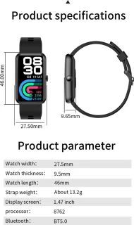 DrPhone Ai¹ Hydro Smartwatch Aluminium Dames Grijs
