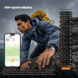 DrPhone ChronaX Max Rugged Smartwatch - Zilver