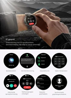 DrPhone ChronaX Max Rugged Smartwatch - Zilver