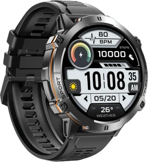 DrPhone ChronaX Max Rugged Smartwatch - Zwart